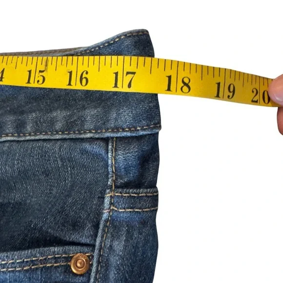 GAP 1969 Women's Size 12 Perfect Boot Jeans Dark Wash Double Button 33" Inseam - Picture 7 of 10